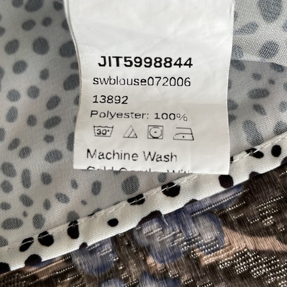 SHEIN blouse black/white Polka dot - Picture 5 of 6